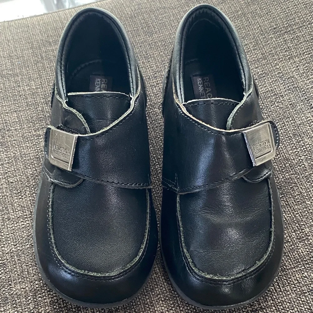 Reaction Kenneth Cole Kids Black Leather Dress Shoes